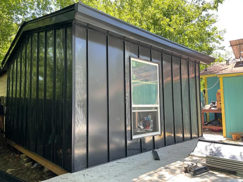 Black standing seam metal wall panels for Metal Roof Installation in Los Banos